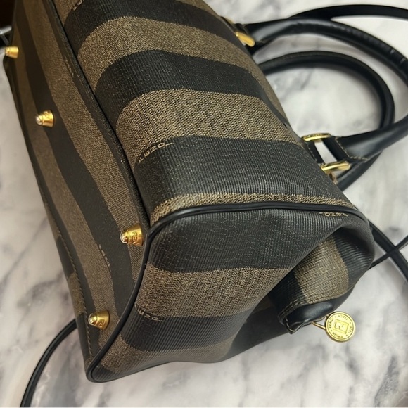 FENDI Pequin Boston Bag VINTAGE - Picture 14 of 17